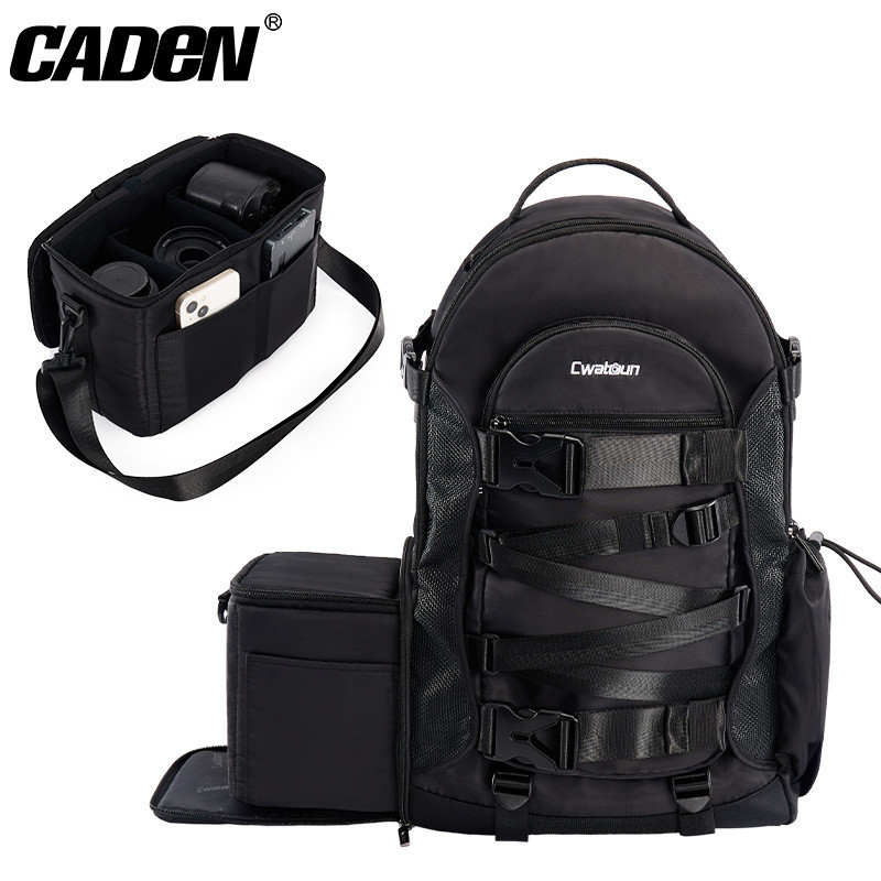 CADeN大容量攝影包 時尚15.6寸電腦佳能微戶外專業單眼相機包 現貨