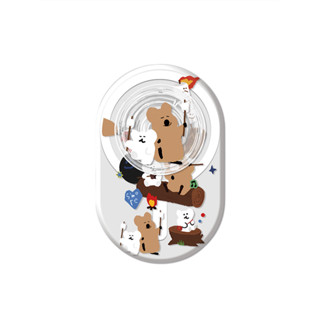 Magsafe強磁啪嗒磁吸手機支架泡泡氣囊摺疊伸縮可愛 卡通 柿子熊