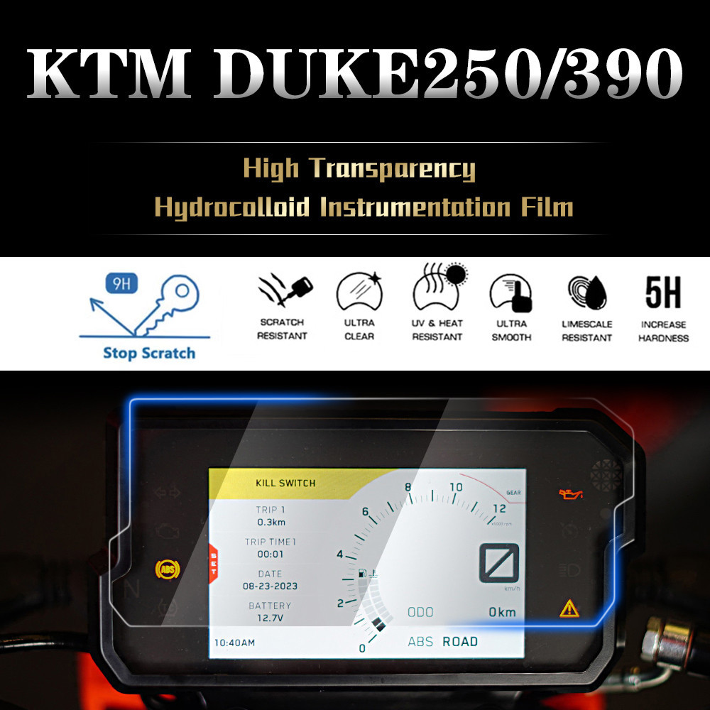2 套摩托車儀表膜儀表鏡防刮保護膜 TUP 高清膜適用於 KTM DUKE390 DUKE250
