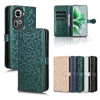 OPPO Reno 11 手機殼翻蓋圓點 PU 皮革錢包卡槽手機保護套適用於 OPPO Reno 11 10 8 7 P