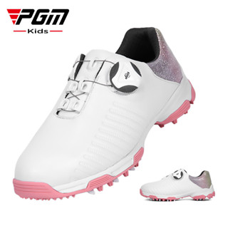 【PGM】女童球鞋 兒童高爾夫球鞋 防水旋扣鞋帶運動鞋 XZ153 GOLF