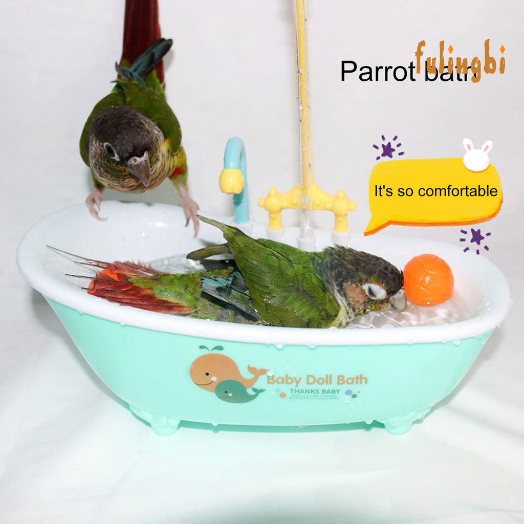 [FUI] 鸚鵡洗澡外掛澡盆鳥沐浴盆虎皮文鳥小鳥用自動洗澡盆浴寵物用品