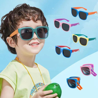 【依琪買吧】兒童太陽鏡折疊時尚防紫外線寶寶墨鏡新款方框文藝復古小孩眼鏡潮