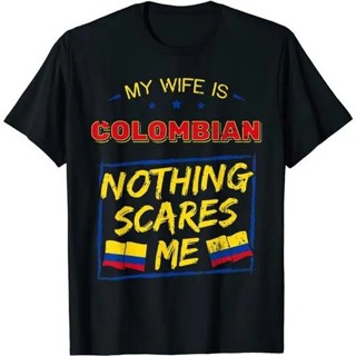 我的妻子是哥倫比亞哥倫比亞共和國傳統國旗 T 恤