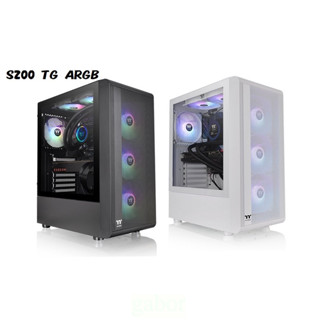 米特3C數位–Thermaltake 曜越 鋼煉 S200 TG ARGB 強化玻璃中直立式機殼/黑色/白色