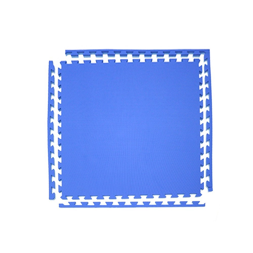 加厚雙色安全運動地墊-96*96*2cm-寶藍/淺藍(含邊條)