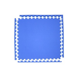 加厚雙色安全EVA巧拼運動地墊-96*96*2cm-寶藍/淺藍(含邊條)