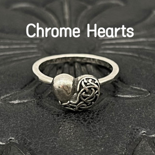 Chrome Hearts 克羅心戒指 925純銀戒指 愛心戒指 男女桃心復古做舊朋克嘻哈CJ027