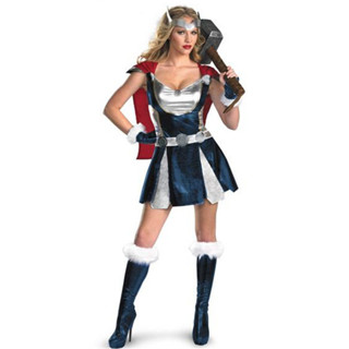 萬聖節女戰士超人服裝COS服裝騎士服裝表演服復仇者聯盟雷神