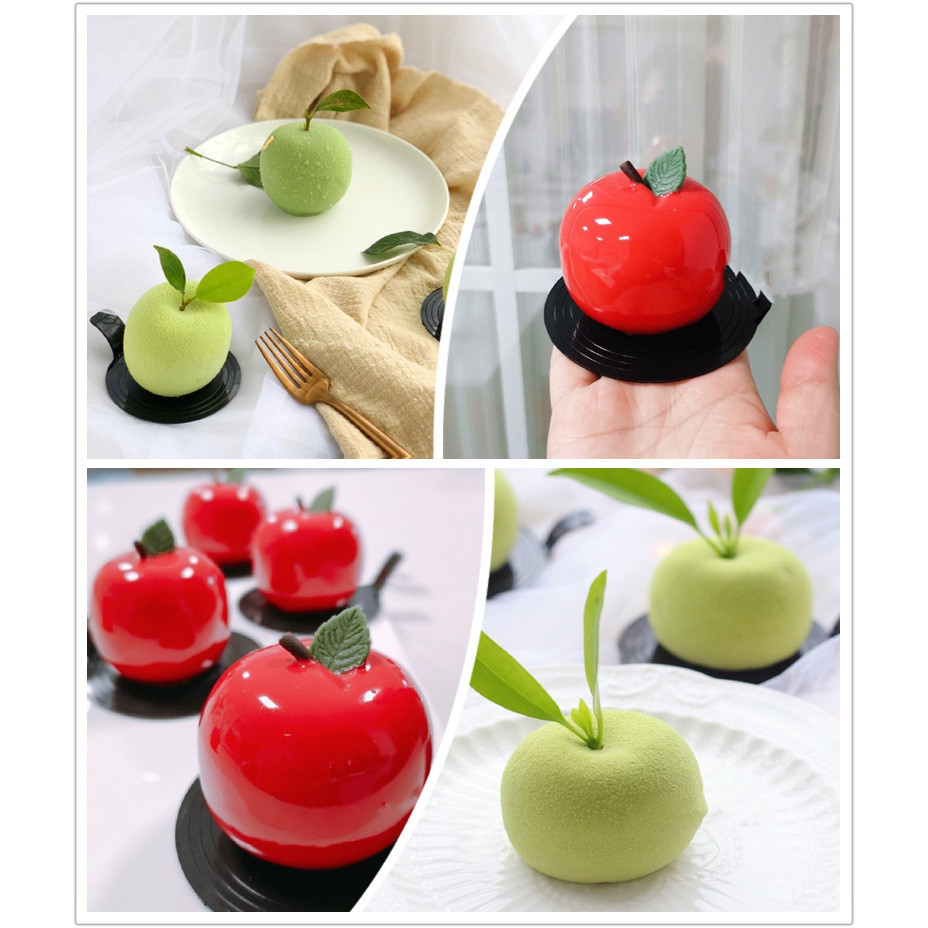 15連蘋果矽膠模具 diy巧克力水果櫻桃鵝肝慕斯蛋糕模