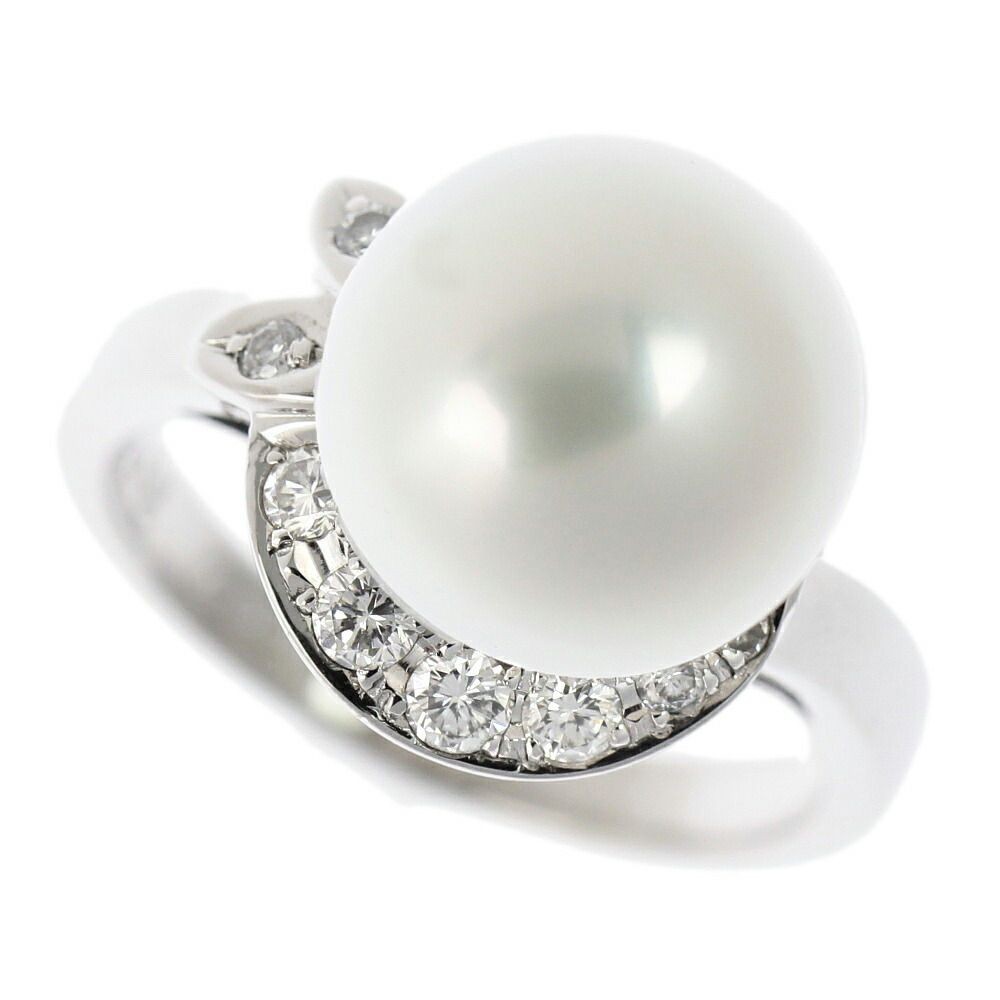 MiLi POLA POE A O 戒指 女用 白金 鑽石 白色 0.22ct 日本直送 二手