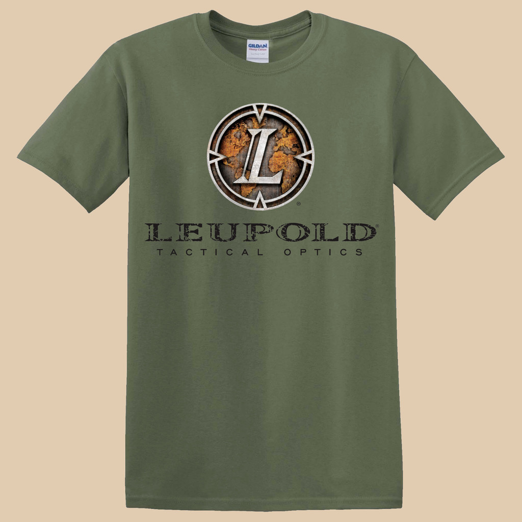 Leupold Rifle Scopes Military Logo 男式軍綠色 T 恤