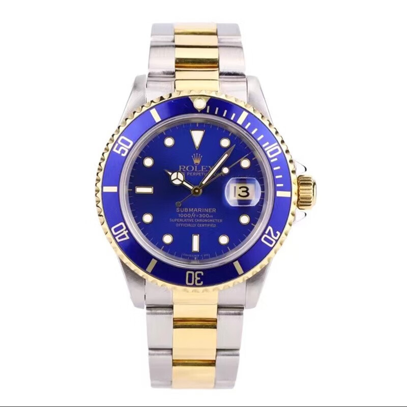 Rolexx Watches 潛航者間金藍水鬼16613日曆自動機械男表 瑞士手錶