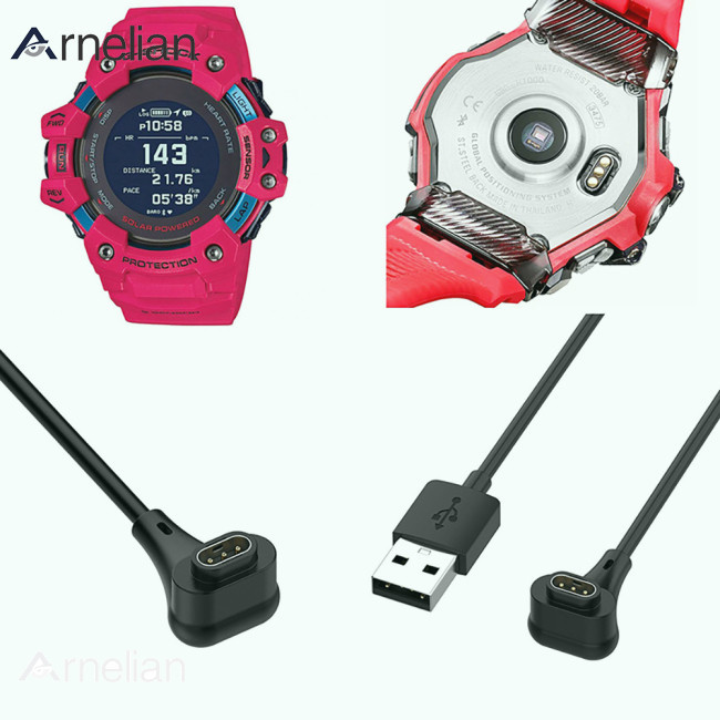 Arnelian 智能手錶充電線便攜式 PVC 充電線兼容 G-SHOCK GBD-H1000 4A1 7A9 1PR