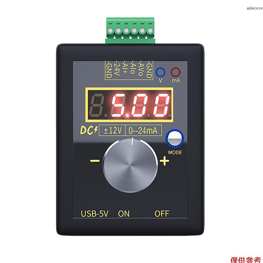 Fnirsi 電流電壓信號發生器 0-10V 0-22mA 可調電流電壓模擬模擬器 3 種電源方式數據存儲用於價值調節