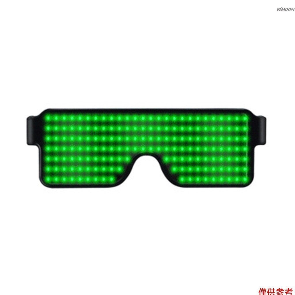 Usb 可充電 LED 燈眼鏡眼鏡時尚發光眼鏡發光眼鏡日常裝飾酒吧俱樂部 KTV 派對服裝綠色