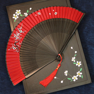 【MT精品優選 滿99發貨】古風扇子摺扇 中國風兒童跳舞蹈女士紅色古典漢服 旗袍折疊仙女扇子