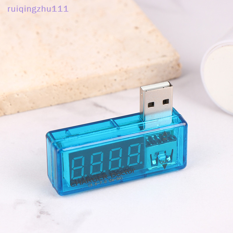 【ruiqingzhu】1PC包郵數字USB移動電源充電電流電壓測試儀儀表迷你USB充電器醫生電壓表電流表【TW】