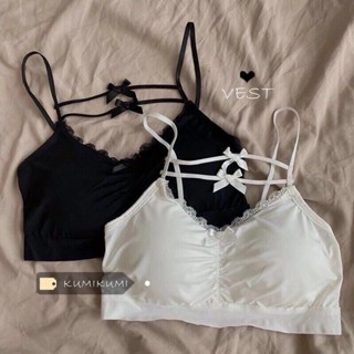 【特惠免運】女裝內衣 性感內衣 聚攏內衣 吊帶背心女內搭夏季網紅帶胸墊美背內衣性感字母外穿短款運動上衣