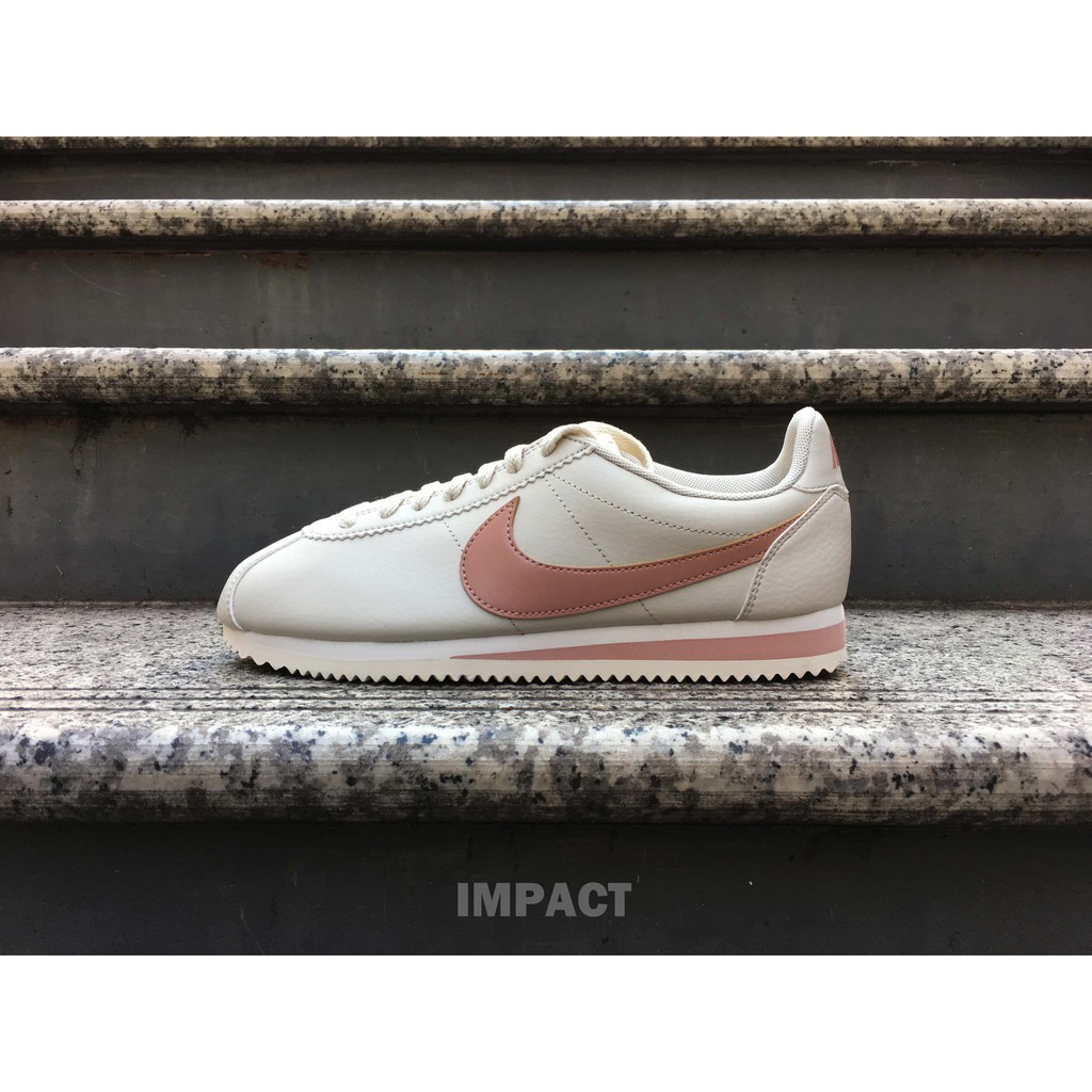 高品質 Nike Cortez Leather 阿甘 玫瑰金 粉紅 灰 皮革 慢跑鞋 女鞋 807471 013