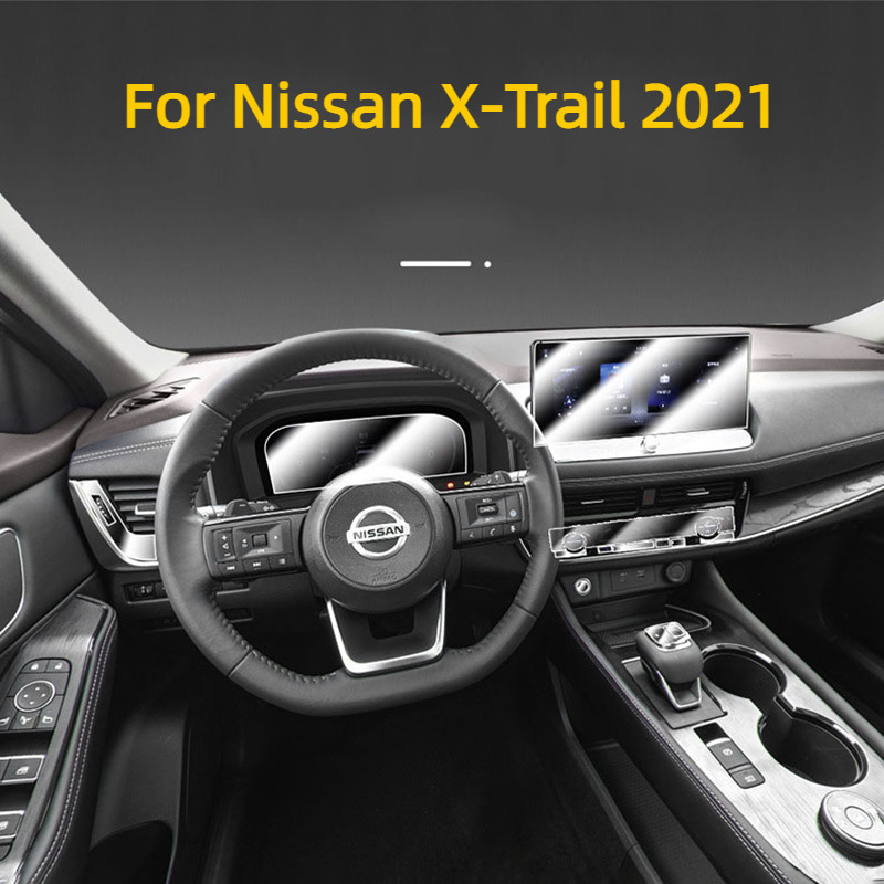 NISSAN 日產 X-Trail 2021 內飾配件車門中控台媒體儀表板導航 TPU 防刮保護膜