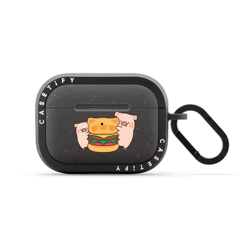 casetif耳機殼漢堡lulu豬卡通耳機套AirPodspro蘋果無線耳機保護殼Pro2
