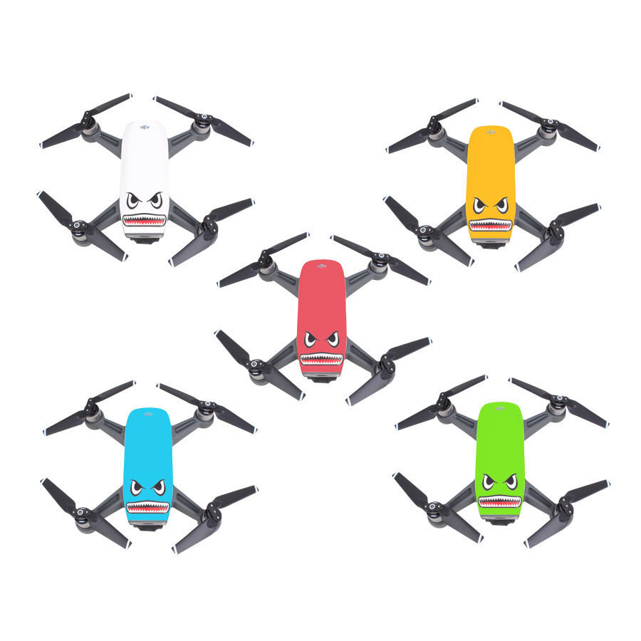 適用於DJI大疆Air 3御MAVIC 3 Pro貼紙鯊魚表情Mini 4/3 Pro/御2機身貼紙配件