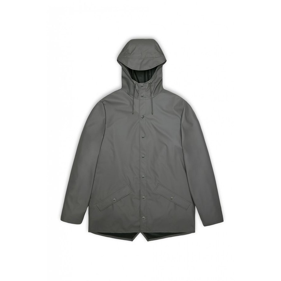 RAINS Jacket經典基本款防水外套/ Grey灰色/ L/ AW23 eslite誠品