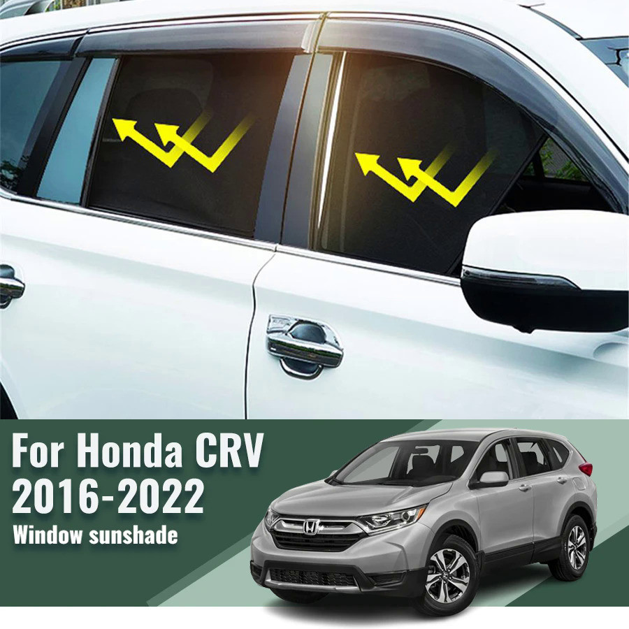 HONDA 適用於本田 CRV CR-V 5seats 2017-2022 汽車遮陽板前擋風玻璃磁性網狀窗簾後側窗遮陽板