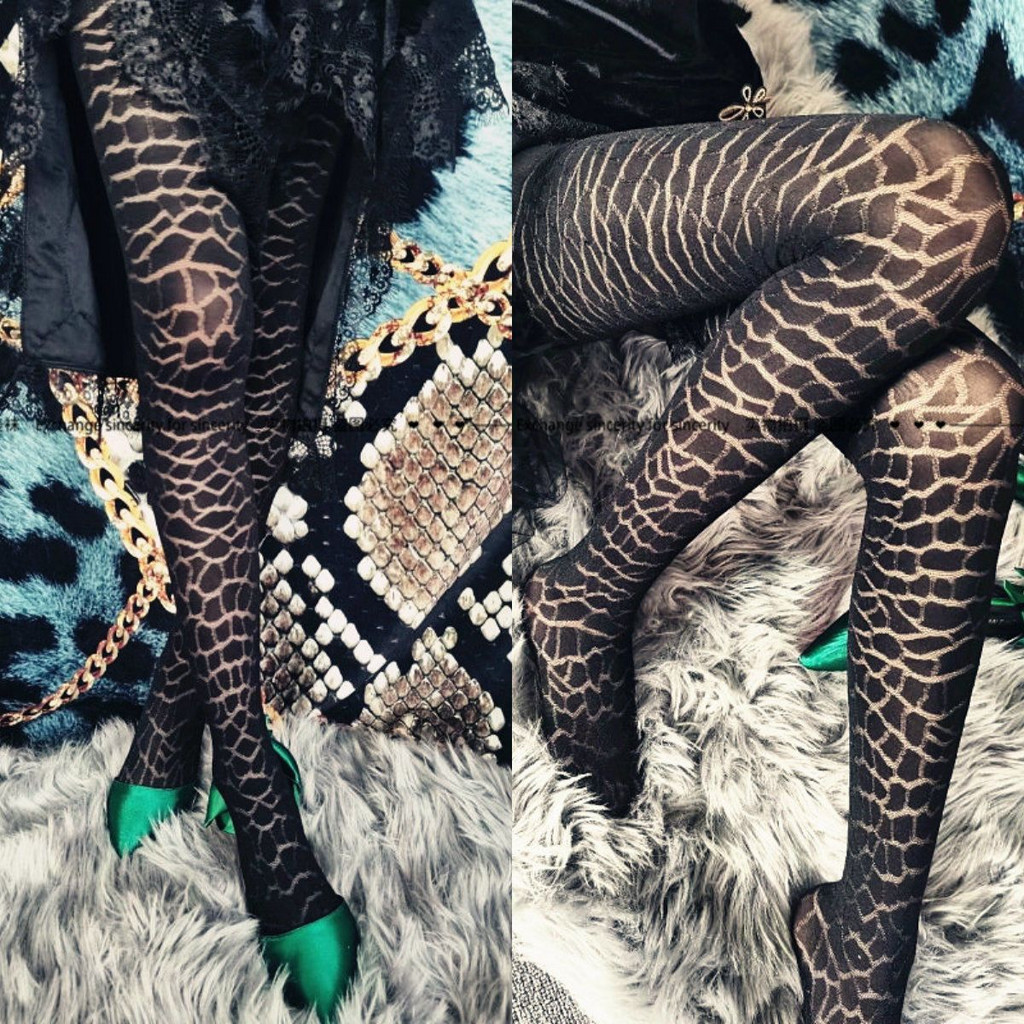 氣質女神性感小絲襪 3雙裝義大利蛇皮絲襪 個性感造型襪 高級品質蟒蛇紋女潮酷內搭褲女