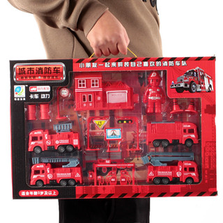 消防玩具車套裝禮盒男童大玩具兒童消防車小汽車玩具套盒