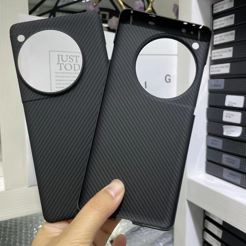 適用於 OnePlus 12 一加 12 商務超薄 600D 芳綸纖維後蓋的真正碳纖維外殼