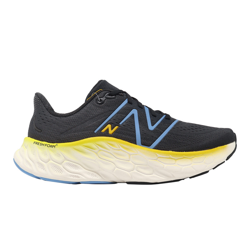 New Balance More V4 NB 男鞋 黑藍 厚底緩震 路跑 慢跑鞋 [YUBO] MMORCD4-2E寬楦