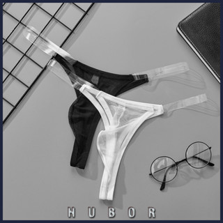 Hubor 透明男士個性丁字褲款式透氣網眼內衣 GT315