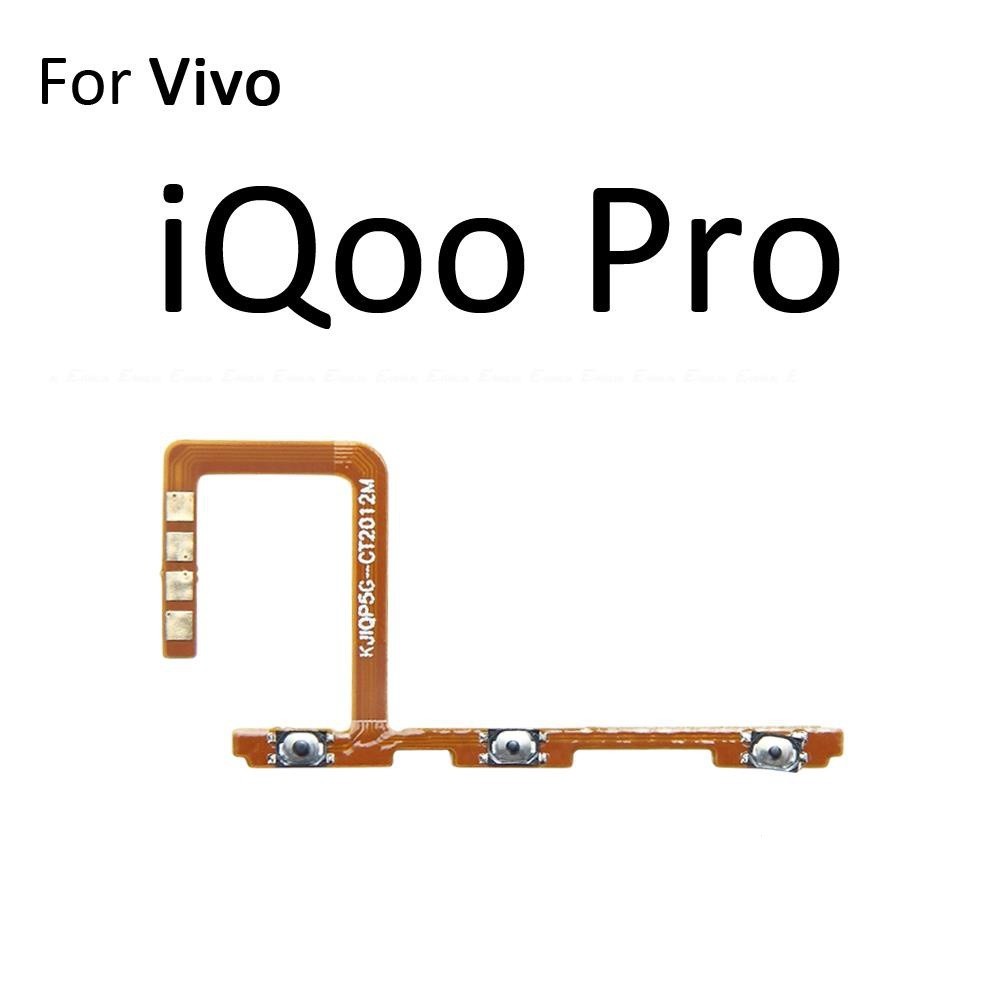 Vivo iQOO 8 7 5 Pro 3 5G 音量按鈕控制排線的靜音開關電源鍵色帶維修零件