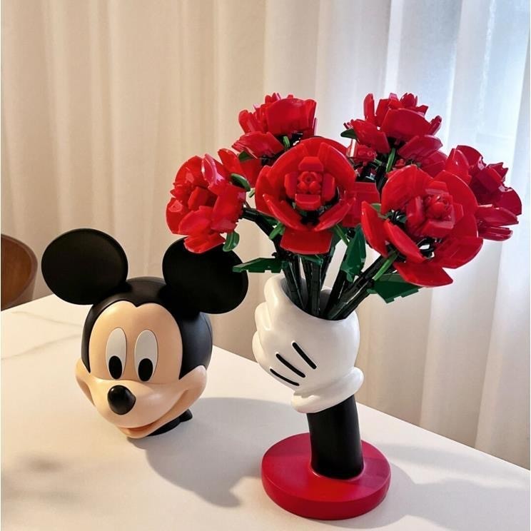 迪士尼米老鼠設計師花瓶現代創意樹脂花家居花卉藝術裝飾節日擺件