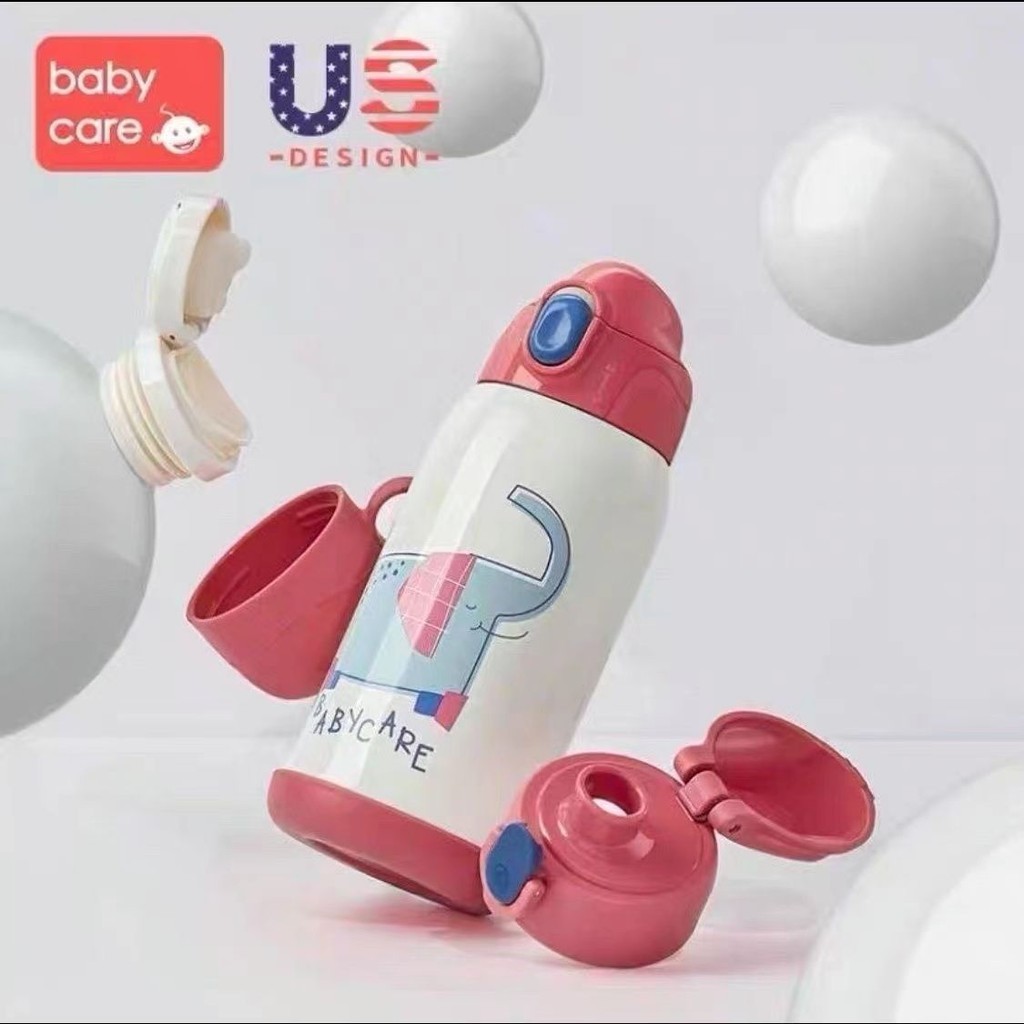 【新款】babycare三合一不鏽鋼316吸管杯套保溫杯兒童便攜水杯大容量小眾