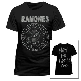 Ramones 總統印章徽標 Hey Ho Lets Go 音樂短袖加大碼上衣 T 恤男士 T 恤運動裝生日禮物