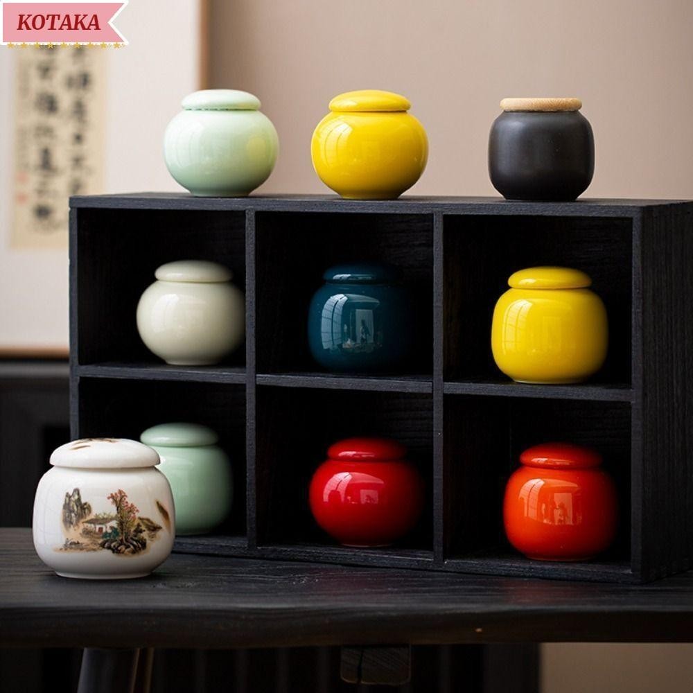 KOTAKA茶葉罐陶瓷,贈品迷你密封罐,高品質陶瓷色釉陶瓷罐