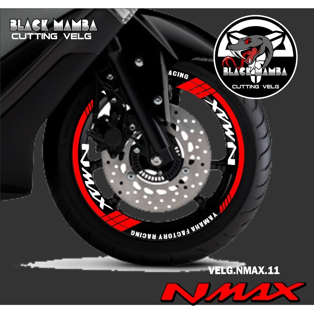 山葉 切割貼紙輪輞 NMAX 貼紙 LIS 列表變化輪胎/VELG YAMAHA NMAX 11