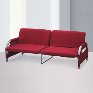 【DB202-1】雙人坐臥兩用沙發床(紅)(S085)(東部及桃園以南請另詢運費)
