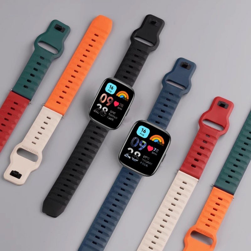 Redmi Watch4智能手錶米粒矽膠腕帶 小米手錶紅米4 Redmi watch4錶帶替換腕帶