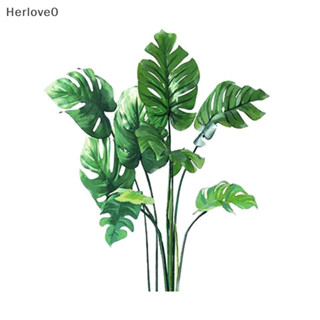 Herlove 大型熱帶綠色植物樹葉牆貼家居房間裝飾棕櫚貼花 TW