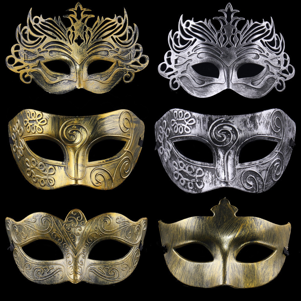 面具 面罩 假臉 舞會派對面具仿古面具 舞會面具 男人面具 古羅馬鬥士復古皇冠面具