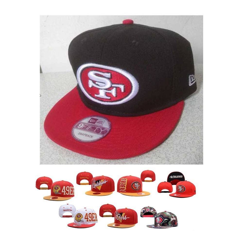 NFL 調整帽 橄欖球帽 舊金山49人 San Francisco 49ers 街舞帽 男女通用 棒球帽 板帽 嘻哈帽