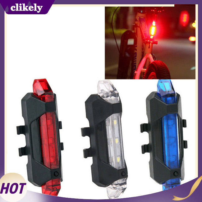 Clikely自行車燈led尾燈防水後尾燈安全警示騎行燈usb充電燈