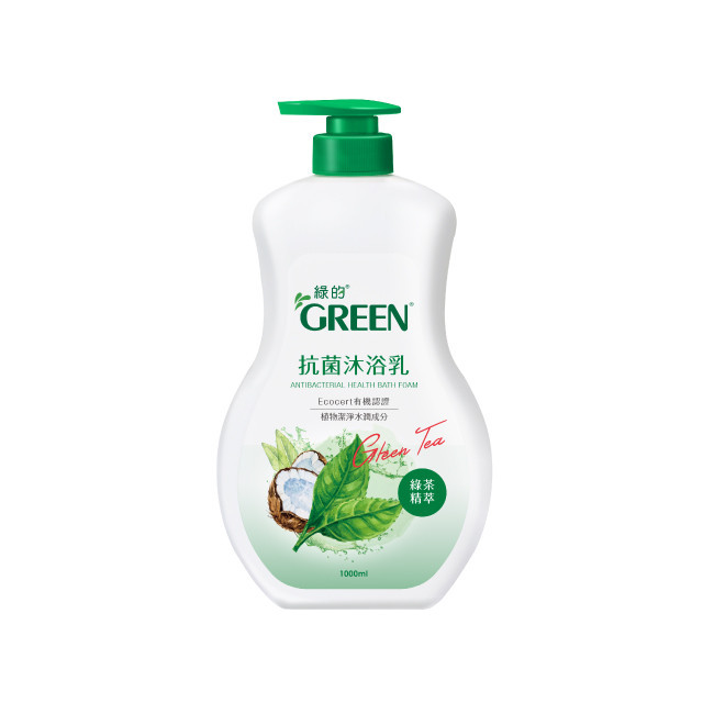 綠的抗菌沐浴乳1000ml-綠茶精油