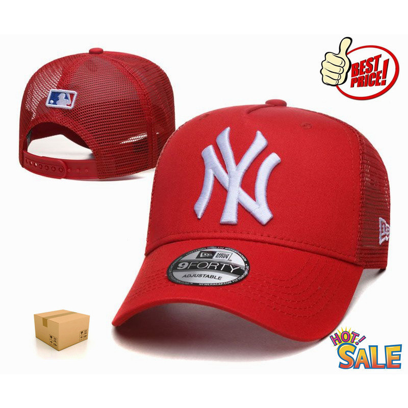 帽子成人紐約洋基隊棒球帽男式女式 MLB New Era 網眼卡車司機帽高爾夫帽刺繡可調節帽子 ZM5F