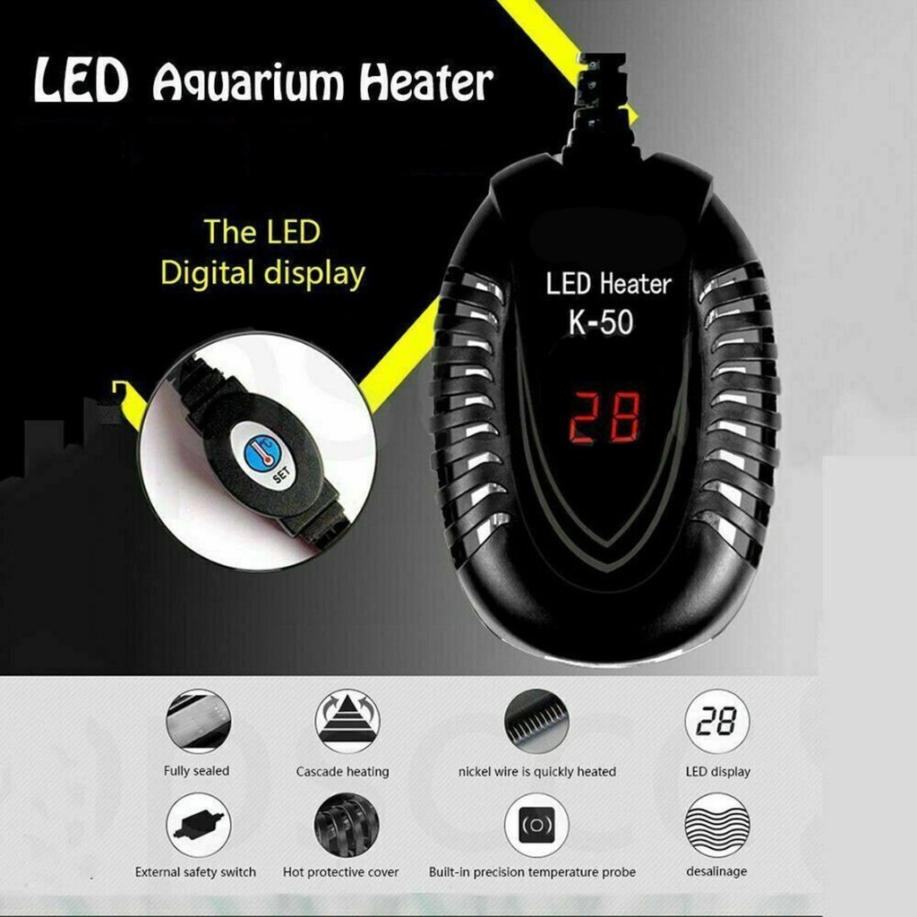 水族魚缸 LED 顯示數字熱水器潛水恆溫器