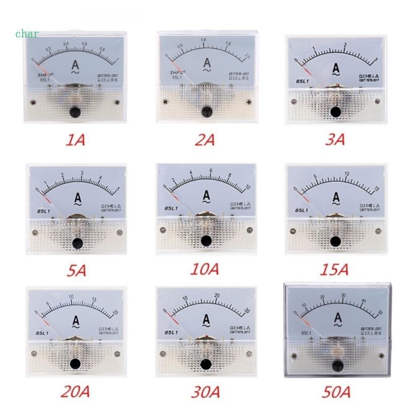 Char AC 面板表模擬面板電流表錶盤電流表指針電流表環形波 AC 50Hz 用於工業